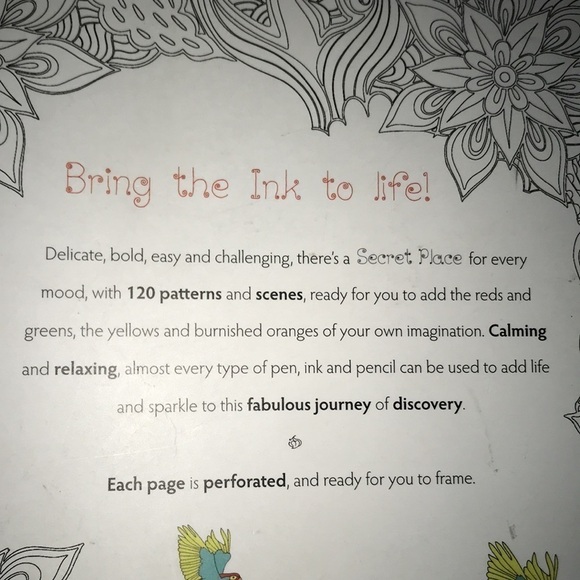 𝅺ADULT / teen coloring book-Secret Places - Picture 3 of 5